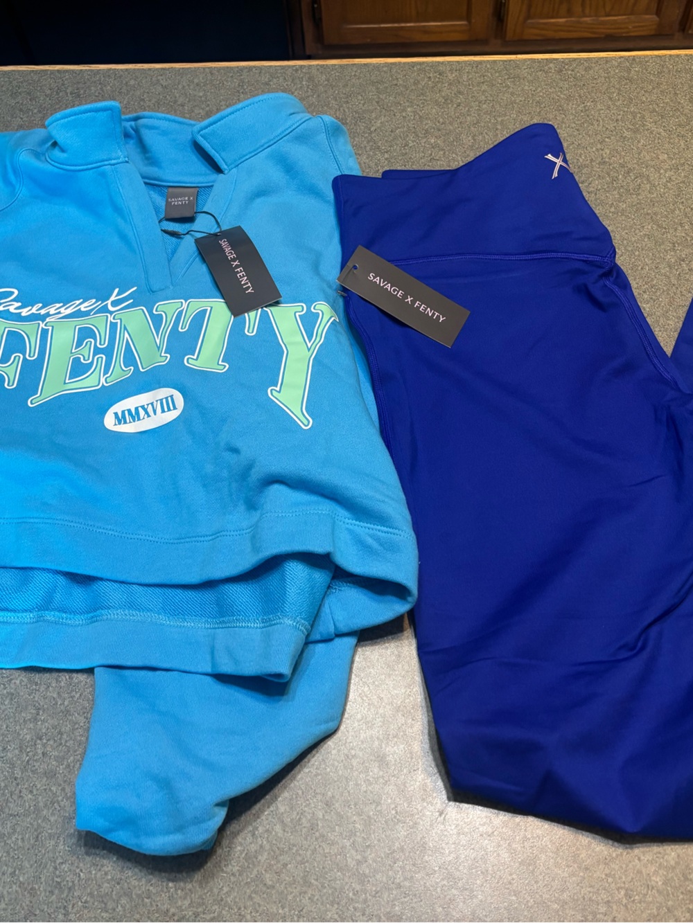 Savage X Fenty Bright Turquoise Graphic Pullover